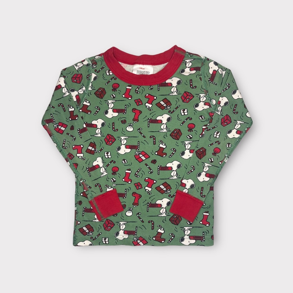 Hanna Andersson x Peanuts Snoopy Holiday Organic Pajama Top - Picture 1 of 4